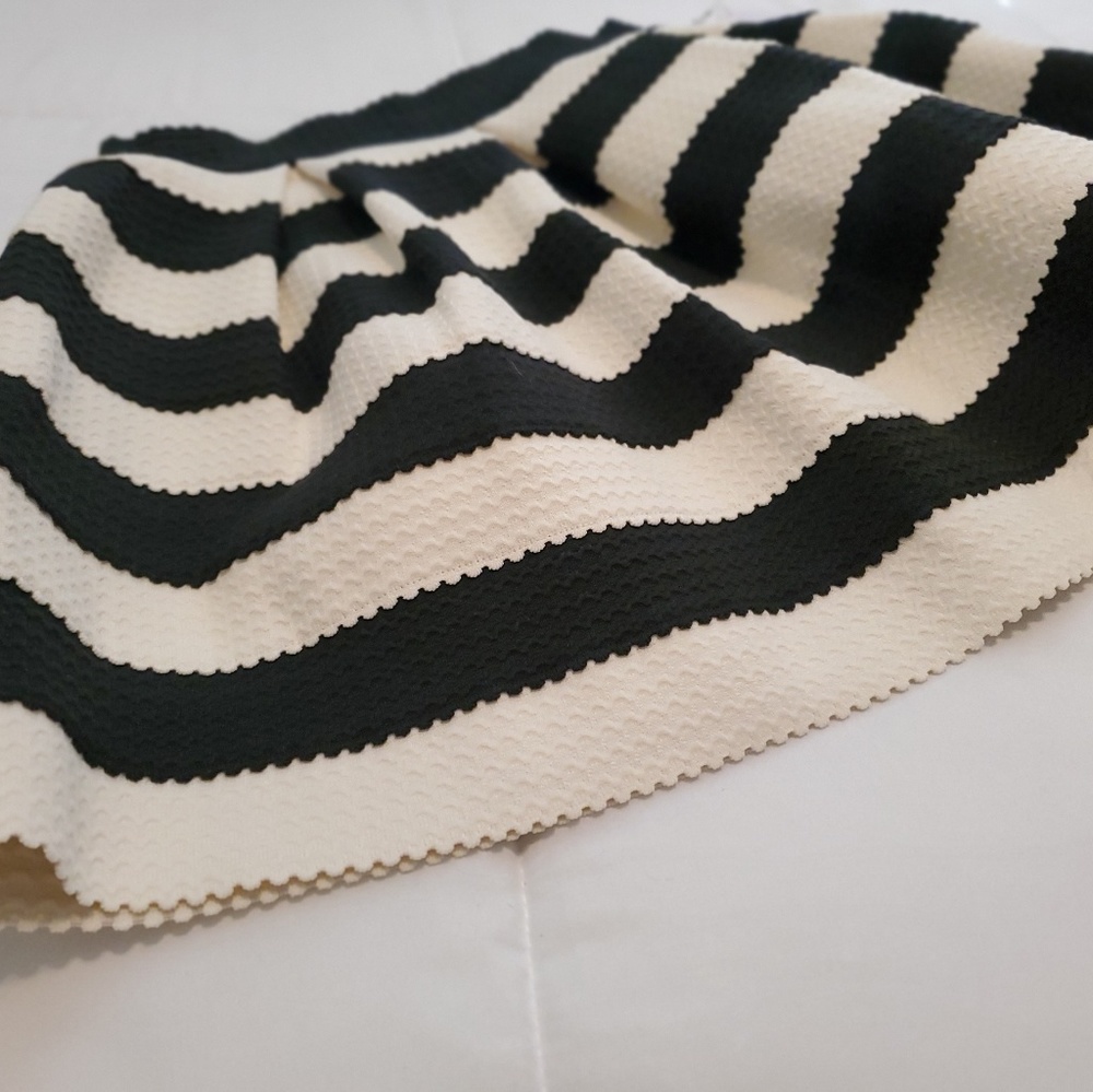 Black & Cream Striped Skirt